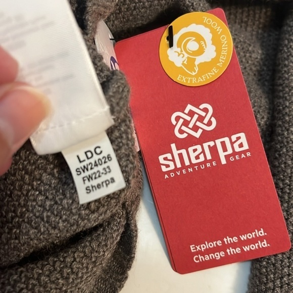 Sherpa Fair Isle Long Sleeve Sweater Midi MAYA Texture Dress Gray women L - Picture 10 of 12